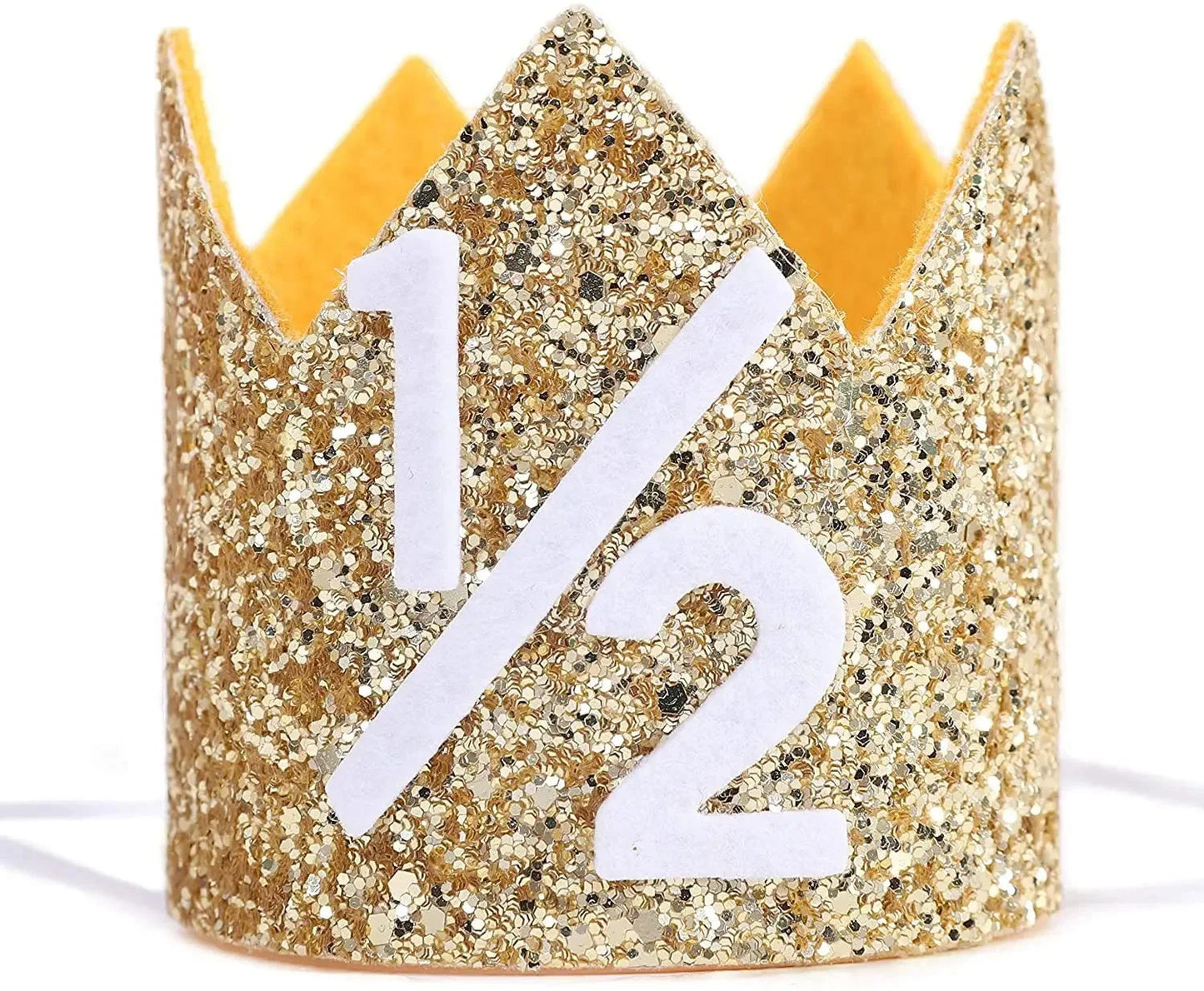 6 Months Happy Half Year Foil Balloons Banner 1/2 Birthday Hat Cap Crown for Baby Shower Boy Girl Birthday Party Decoration Good Vibrations