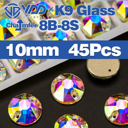 VDD Chamfer AAAAA Top Quality K9 Glass Sew On Rhinestones Sewing Crystal AB Flatback Stone For Clothes Accessories Wedding Dress Good Vibrations