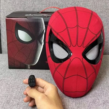 Spider Man Telecontrol Blink Masks Cosplay Helmet Moving Eyes Model Party Props Elastic Toys Adults Kids Halloween Christma Gift Good Vibrations