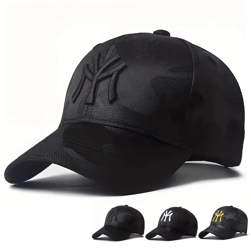 Fashion Letter Embroidery Camouflage Baseball Hats Spring and Autumn Outdoor Adjustable Casual Hats Sunscreen Hat Good Vibrations