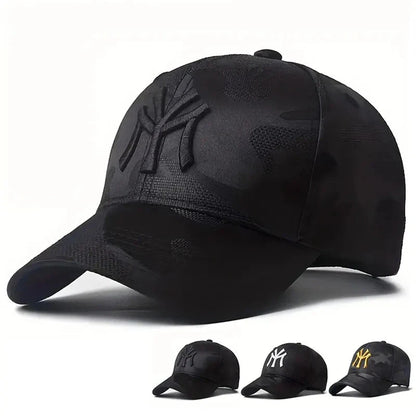 Fashion Letter Embroidery Camouflage Baseball Hats Spring and Autumn Outdoor Adjustable Casual Hats Sunscreen Hat Good Vibrations
