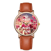 Fashion Women Quartz Watch Set For Women Flower Leather Waterproof Light Round Dial Wristwatch  Moda Clock Reloj Hombre Good Vibrations