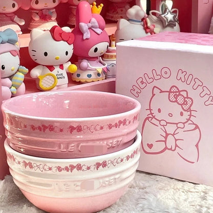 Hot Sale Ceramic Dinner Plate Tableware Bow Tie Shaped Dinner Plate Rice Bowl Cups And Saucers Set To Friend Sends Holiday Gifts Good Vibrations