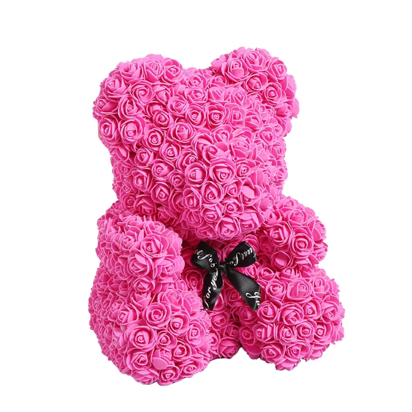 Rose Bear NEW Valentines Day Gifts 25cm Flower Bears Artificial Floral Decorations Mother' DAY Gift For Girlfriend Festival And Good Vibrations
