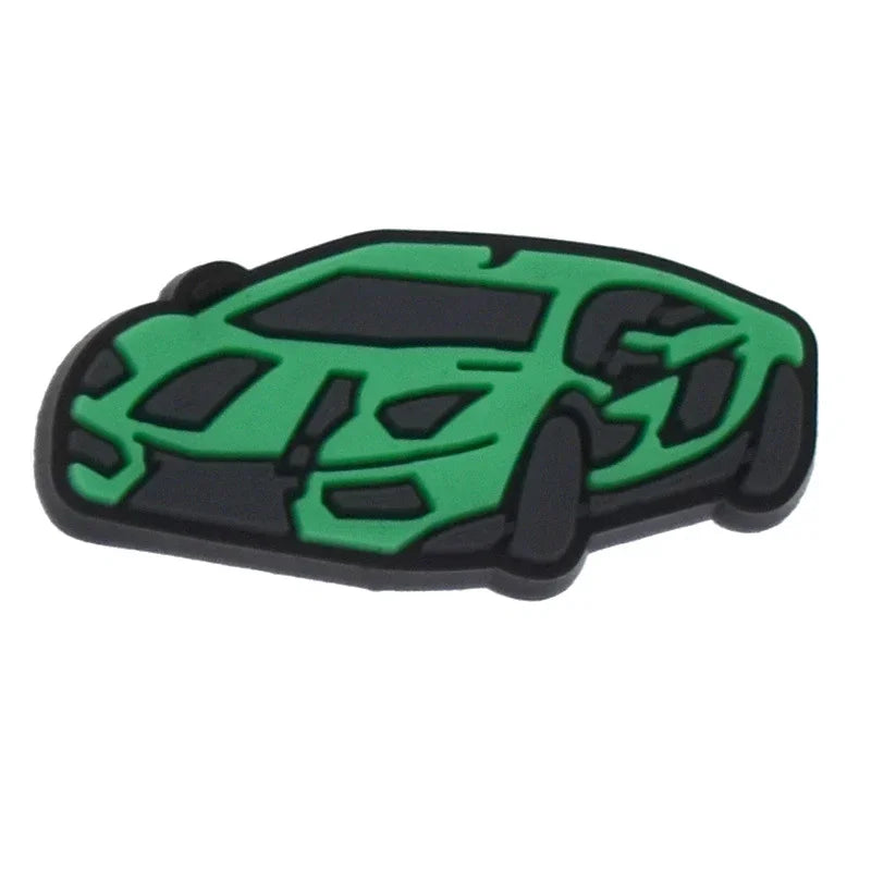 Shoe Charms for Crocs Accessories
 Sports Car Shoes Charm for Croc Decorations Pins Men Accessory Jeans Woman Clogs Clips Badges Good Vibrations