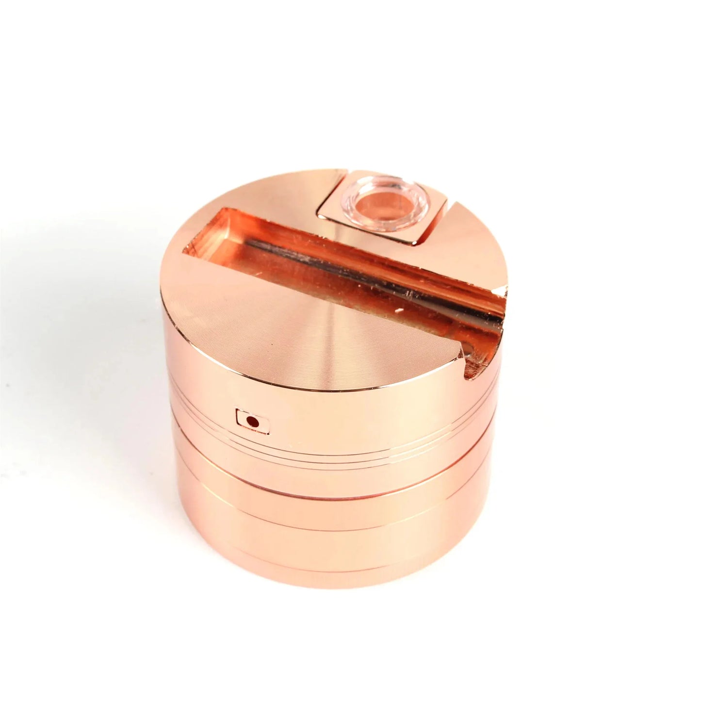 75mm zinc alloy herbal grinder with frosted finish and five-layer design.