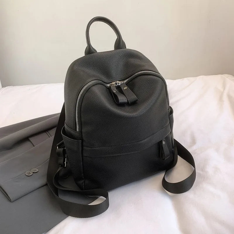 2025 Designer Backpack Women, Lightweight Large Capacity Travel Rucksack, Chic Minimalist School Bag for Casual Street Style Good Vibrations