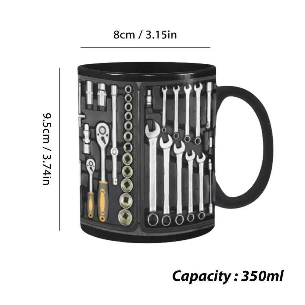 Mechanician Mug Funny Black Ceramic Mug For Coffee Large Tea And Coffee Cup Black Ceramic Mug For Whiskey Juice Wine Beer Soup Good Vibrations