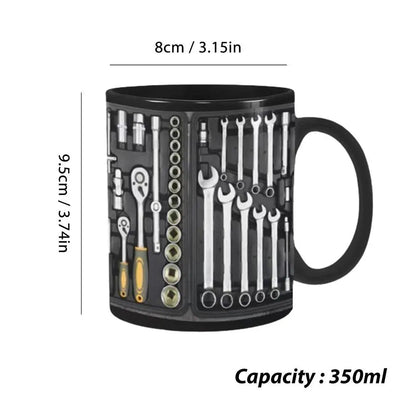 Mechanician Mug Funny Black Ceramic Mug For Coffee Large Tea And Coffee Cup Black Ceramic Mug For Whiskey Juice Wine Beer Soup Good Vibrations
