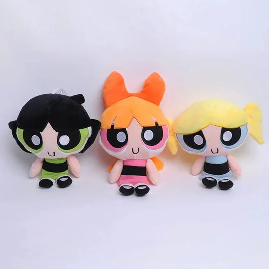20Cm The Powerpuff Girls Plush Doll Cute Girly Heart Cartoon Blossom Buttercup Bubbles Plush Doll Decoration Toy Gift Good Vibrations