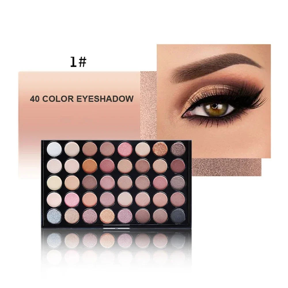 Glitter Eyeshadow In Bar Palette Matte Pearlescent Shimmer Shine Nude Eye Pigments Waterproof Professional Eye Makeup Cosmetics Good Vibrations