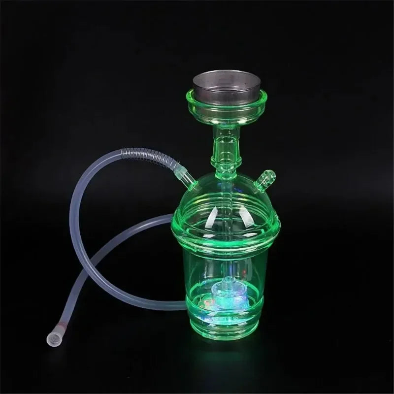 Acrylic hookah cup with LED light and hose, CRUSHER Cute Car design.