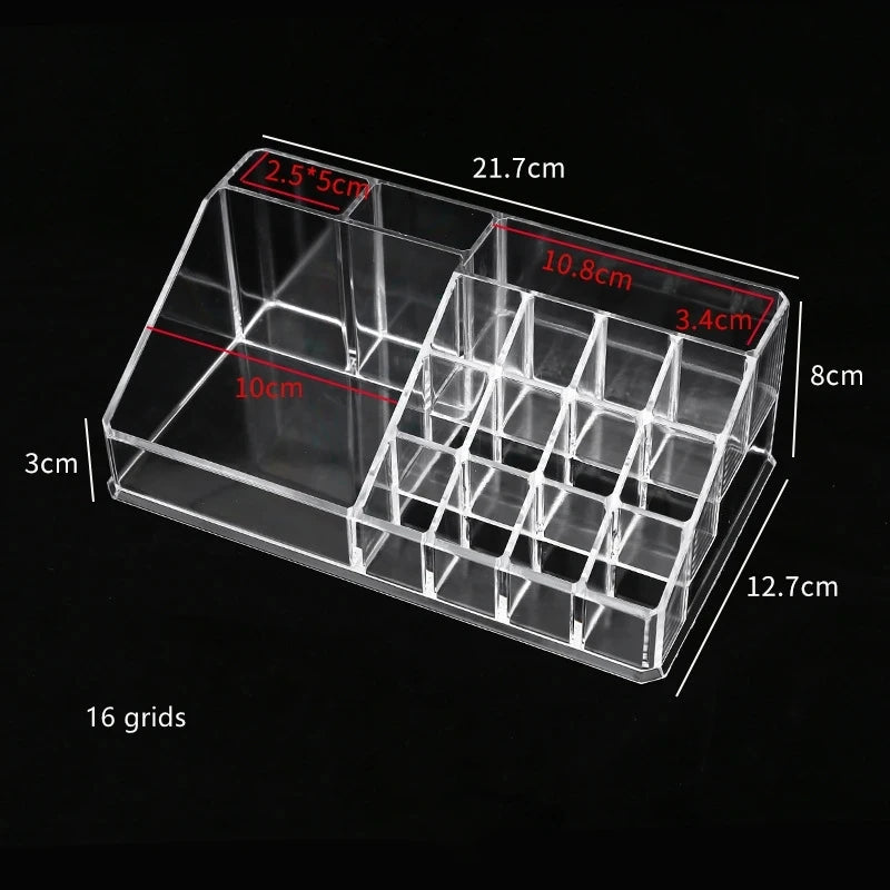Transparent lipstick Cosmetic Makeup Acrylic Makeup Brush Tool Storage Box Case Make-up Brush Holder Table Organizer Makeup Tool Good Vibrations