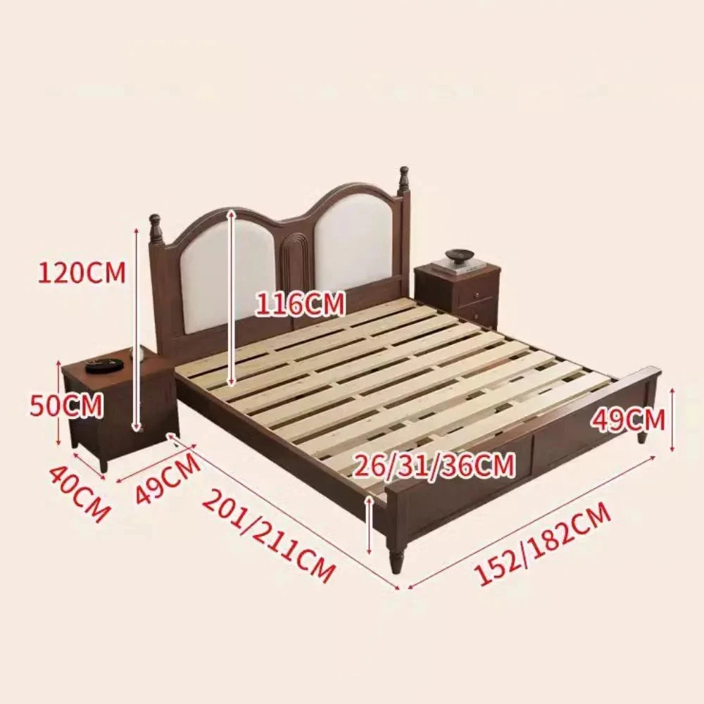 Europian Bedroom Bed Aesthetic Unique Nightstands Headboards Bed Modern Storage Cama Elastica Pula Pula Home Accessories Good Vibrations