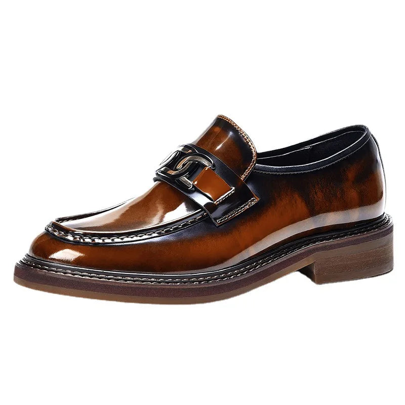 2024 New Shoes For Men Loafers Mens Dress Shoes Leather Shoes Man Male Genuine Leather Social Shoes Good Vibrations