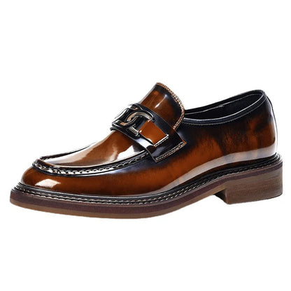 2024 New Shoes For Men Loafers Mens Dress Shoes Leather Shoes Man Male Genuine Leather Social Shoes Good Vibrations