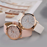 Fashion Women Leather Quartz watch Good Vibrations
