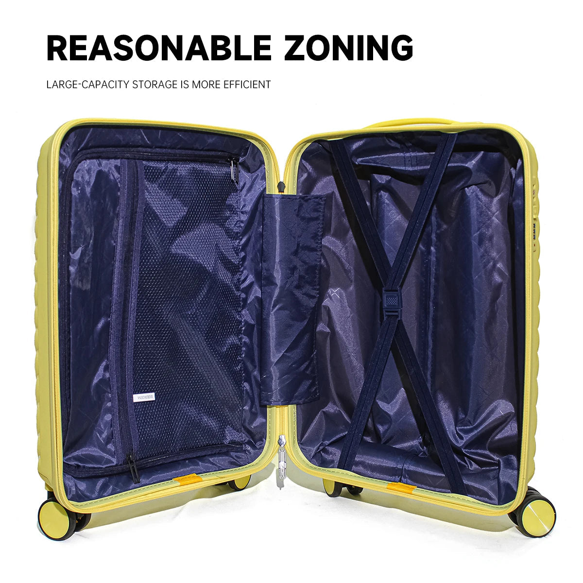2025 New Large-Capacity and Durable Luggage Roller Suitcase Men and Women Carry-On Boarding Travel 20/24/28 Multi-Piece Set Good Vibrations
