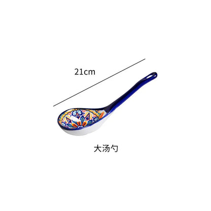 Ceramic Tableware Set Rice Bowl Serving Plate Creative Cutlery Soup Plate Noodle Handle Bowl Sauce Dish Steak Salad Fruit Plate Good Vibrations