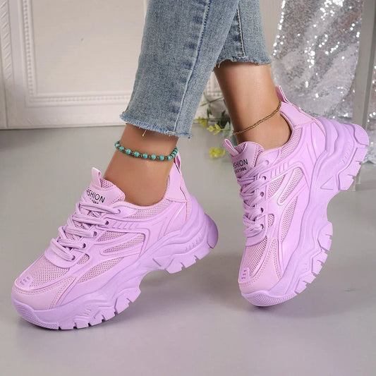 Women Outdoor Tennis Platform Sports Shoes for Women Lightweight Designer Shoes Women Sneakers Spring Fashion Chunky Sneakers Good Vibrations