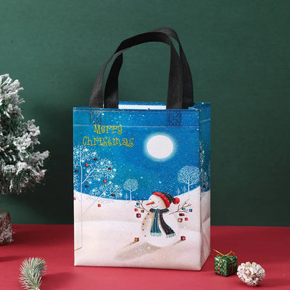 Christmas Gift Bags Non-Woven Christmas Bags Christmas Decorations for Home 2024 Navidad Natal Gifts New Year 2025 Packing Bag Good Vibrations