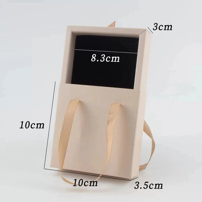 Paper Pull-Out Drawer Jewelry Box Handheld Jewelry Packaging Box Wearing Armor Ring Earring Necklace Storage Gift Box Good Vibrations