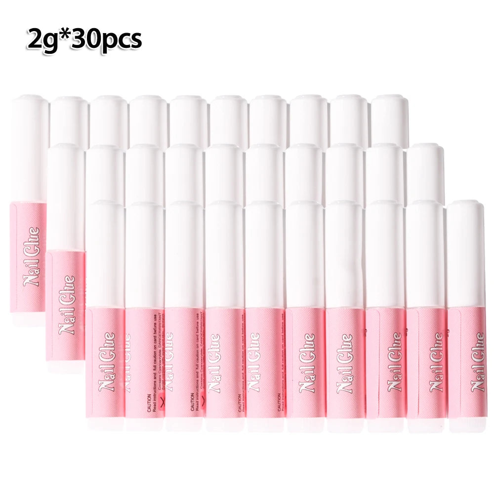 10-30pcs Fast Drying Nail Glue Acrylic False Nail Tips Glue Gel For Fast Extension Super Bond Rhinestones False Nails Mini Glue Good Vibrations