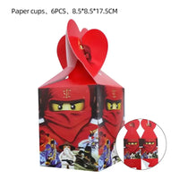 Ninjas Birthday Party Supplies Decorations Disposable Tableware Popcorn Paper Plates Balloons For Boys Kids Birthday Baby Shower Good Vibrations