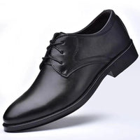 Men's Shoes Black Leather Formal Shoes for Men Oxfords Male Wedding Party Office Business Shoe Man zapatos de hombre Plus Size Good Vibrations