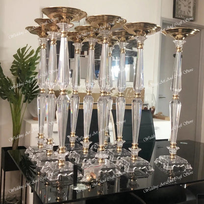 10pcs(40cm to 100cm tall)Acrylic Vase Stand Wedding Centerpieces, Tall Wedding Centerpieces Clear Column Flower Stand  412 Good Vibrations