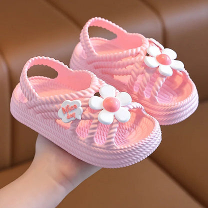 2025 New Children's Slippers Summer Girls and Boys Bathroom Home Anti slip Beach Shoes Soft Soled Baby Sandals Good Vibrations