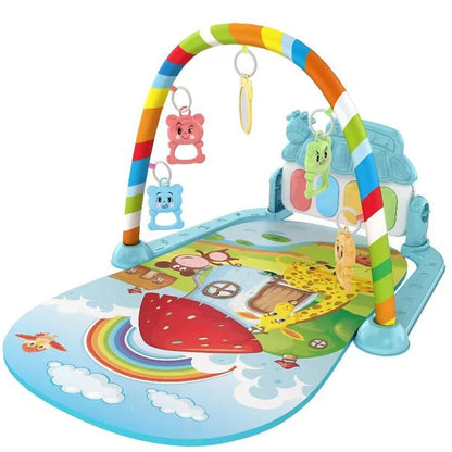 Baby fitness stand toy, newborn baby music, pedal piano, crawling mat, baby toy Good Vibrations