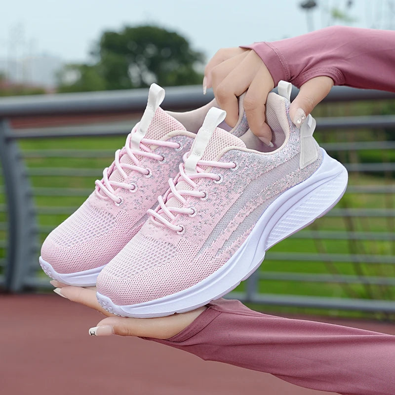 Sneaker Women's Fashion Running Shoes Soft sole Tennis Shoes for Women Outdoor Mesh Sports Shoe Good Vibrations
