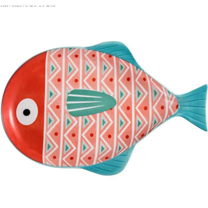 Ceramic Steamed Fish Plate Irregular Household Large Deep Shaped Bowl Cute Dining Table Supplies Good Vibrations