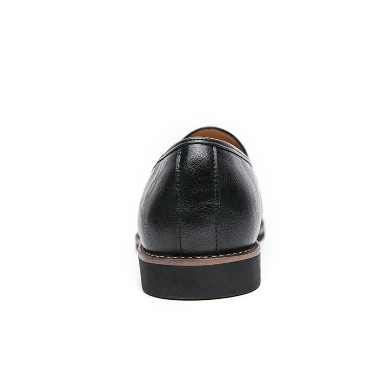 Black Loafers for Men Fashion Stone Pattern Men's Formal Monk Shoes Business Handmade Leather Men's Social Shoes Driving Shoes Good Vibrations