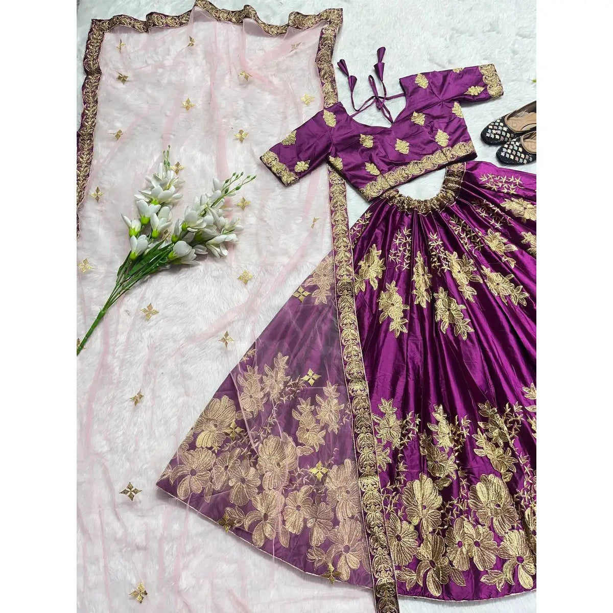 Beautiful Wedding Party Wear Lehenga Choli with Dupatta Elegant Wedding Dresses Good Vibrations