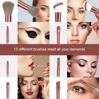 NEW13PCS Makeup Brush Set Eye Shadow Highlighter Concealer Brush Blush Loose Powder Brush Blending Soft Fluffy Women Beauty Tool Good Vibrations