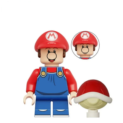 Super Mario Bros Figures Dolls Assemble Ornament Anime DIY Kids Toy Mini Desk Funny Decoration Assembly small Toys Accessories Good Vibrations
