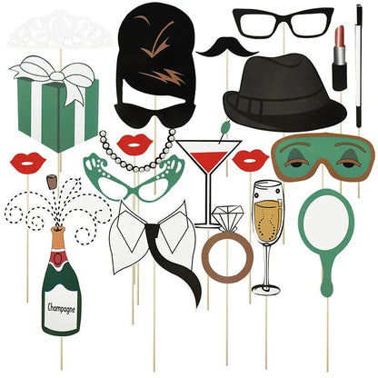 Wedding Decoration Photo Booth Props Bride To Be Hen Party DIY Mustache Lips Bride Photobooth Groom Mr Mrs Bridal Shower Decor Good Vibrations