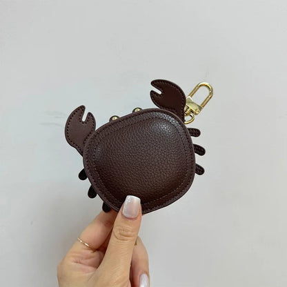 Crab Coin Purse Bag Charm Pendant,Mini Wallet Zipper Pouch for Earphone Storage,Backpack Handbag Hanging Decoration Accessories Good Vibrations