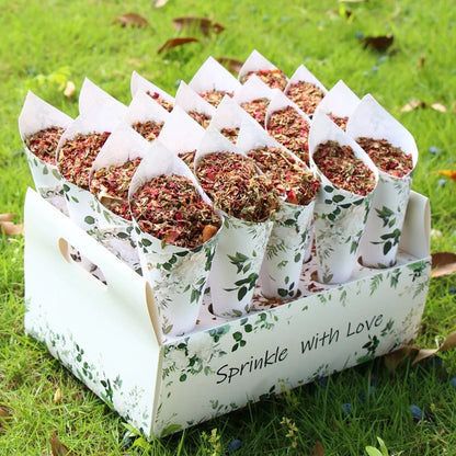 Kraft Paper Wedding Tray Confetti Cone Stand Box Tray Rustic Wedding Decoration Wedding Confetti Cones Wedding Cones  Set supply Good Vibrations