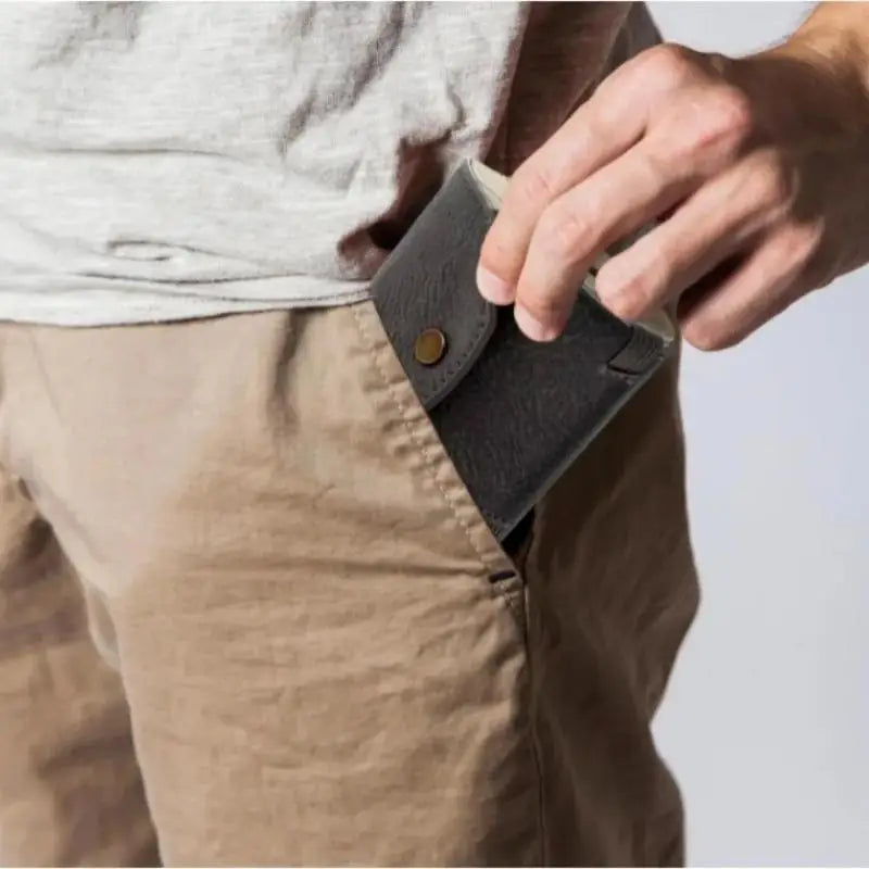 Quick-Access Cash Holder — PU Leather Wallet / Money Wrapper — Organizer Clip, Bill Holder, Storage Pouch, Pocket Wallet Good Vibrations