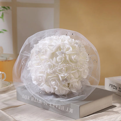 1pc bouquet of artificial hand bouquets, love, beautiful creative pearl design, suitable for the wedding bride and groom, weddin Good Vibrations