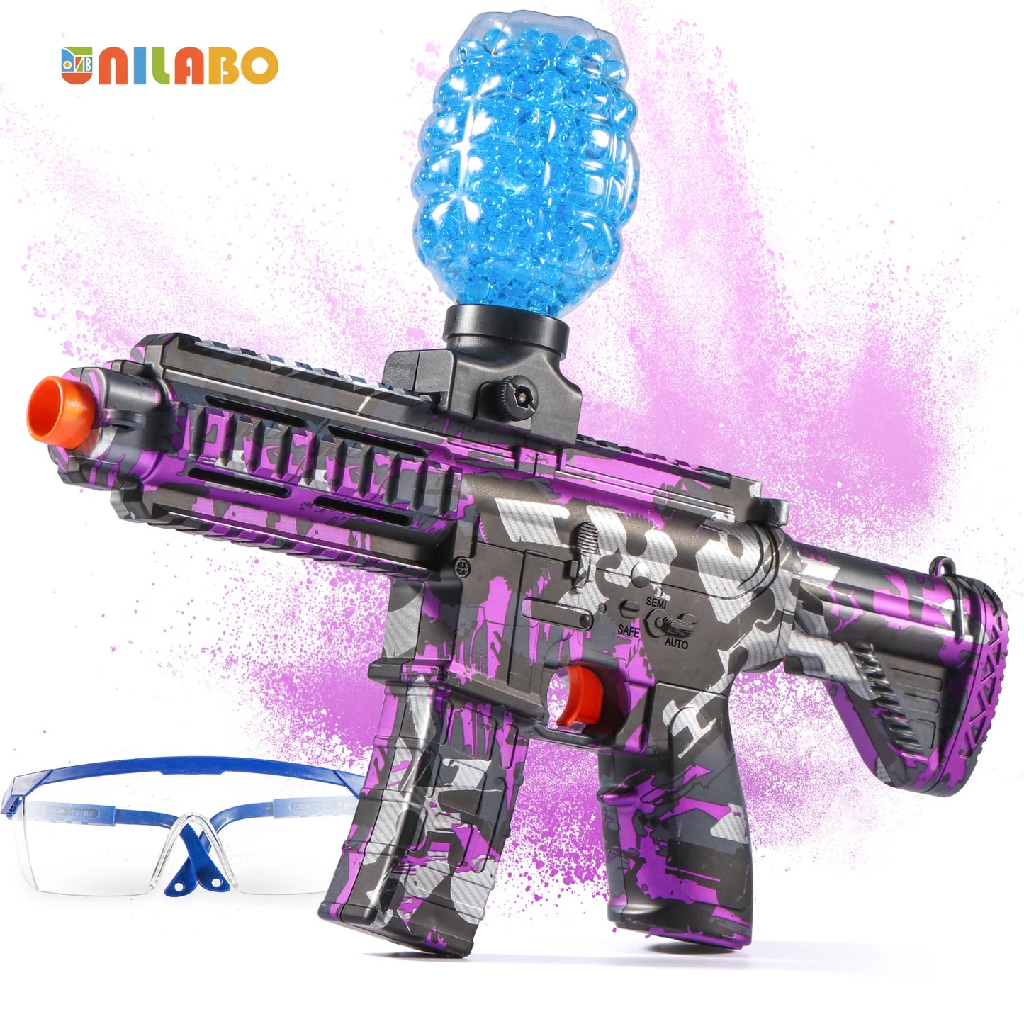 M416 Electric Ball Blaster Toy Gun - High-Speed, Metallic Finish, Rechargeable - Halloween Thanksgiving Gift(Bullets Excluded) Good Vibrations