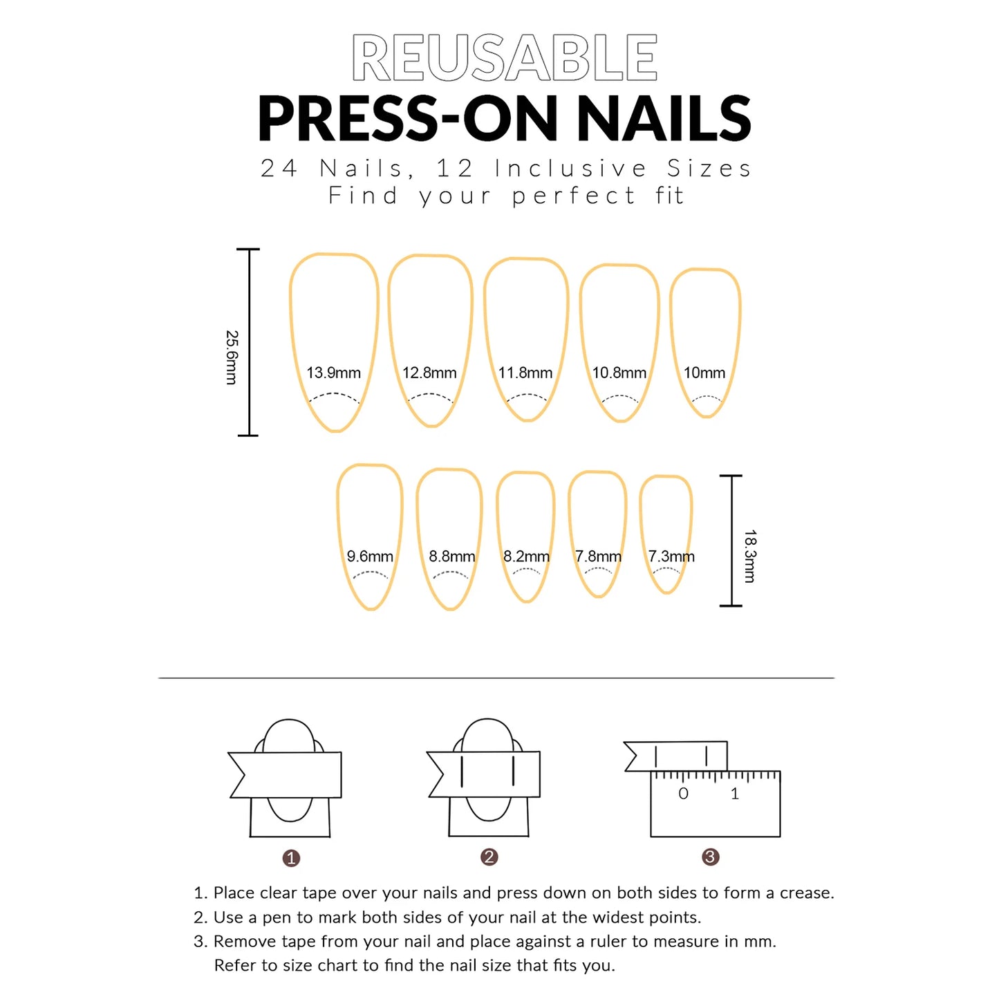 24pcs Glossy Black Fake Nails For Spicy Girls Shimmery Rhinestone French Style Cross Press On Nail Mid-length Coffin Cool Nails Good Vibrations