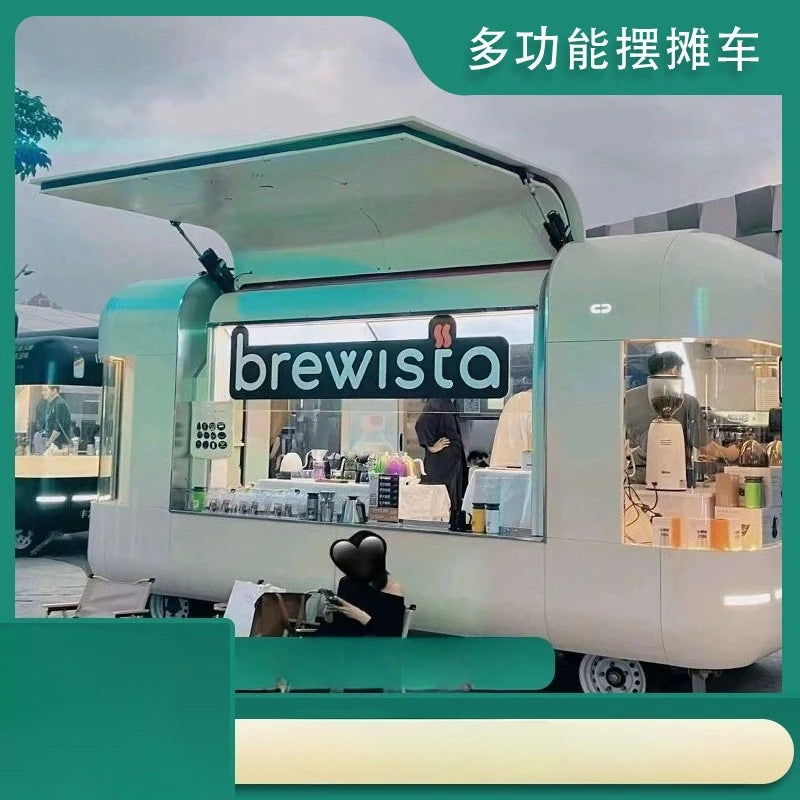 Scenic spot, commercial, multi functional, dining car, mobile, stall, sale, camping, food, milk tea, coffee, business Good Vibrations