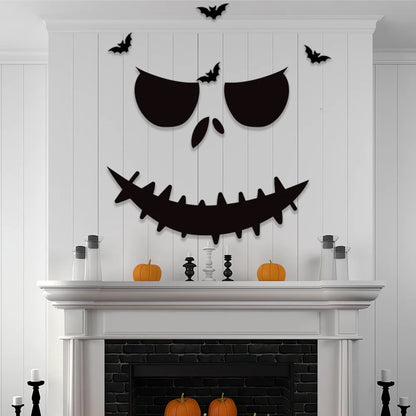 Halloween Decorations,Skeleton,Pumpkins,Halloween Horror Door Stickers,Ghost Festival,party Decor,felt Wall Stickers,Room Decor Good Vibrations