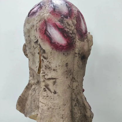 Halloween Horror Walking Dead Zombie Full Head Mask Adult Latex Zombie Mask Scary Spit Out Tongue Full Face Stage Show Face Mask Good Vibrations