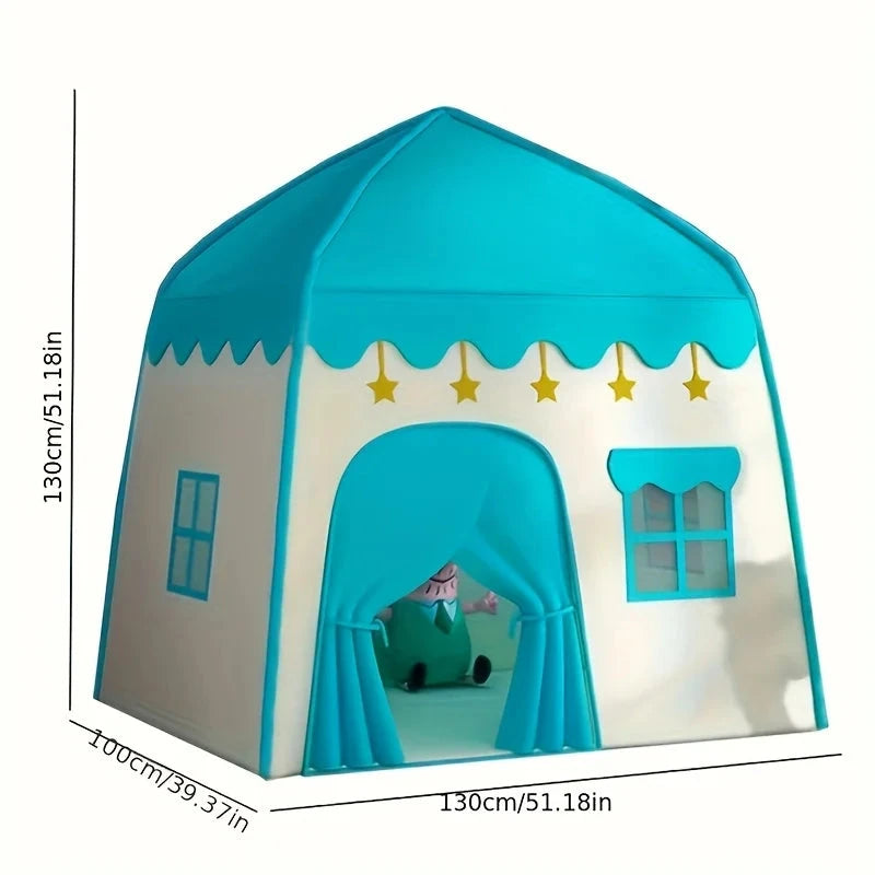 Children Flower Princess Castle Play Tent Foldable Indoor Outdoor Toy House Gift for Girls Boys Birthday Party Playtime Fun Good Vibrations