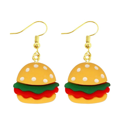 Earrings For Women Girls Cute Foods Hamburg Pizza Chicken Leg Candy Bottle Handmade Candy Kids Funny Resin Good Vibrations Adult Super Store